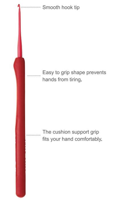 Tulip Etimo Soft Grip Crochet Hook (4.5mm, 7.5/0) - Habbedash